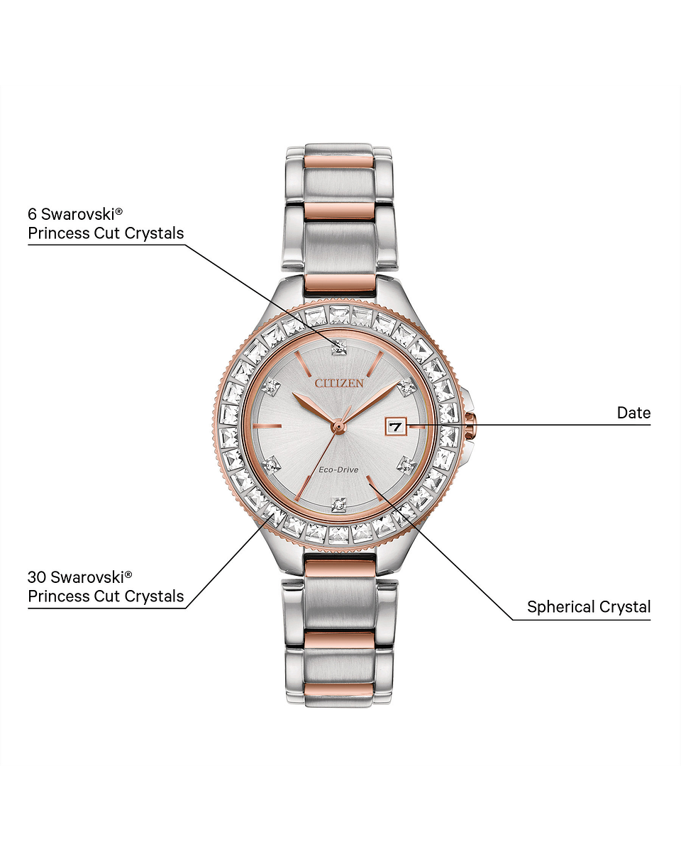 Citizen ladies eco sales drive swarovski crystal