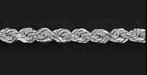 Sterling Silver 7.25" Solid Bevelled Rope Bracelet