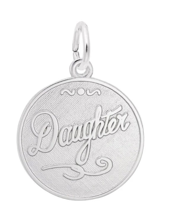Sterling Silver Daughter Disc Charm