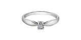 10K White Gold "Illuminaire" Diamond Solitaire Engagement Ring