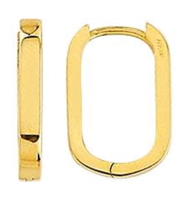 10K Yellow Gold Paper Clip Huggie