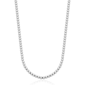 Steelx Stainless Steel 4mm High Polished Ball 18" Necklace