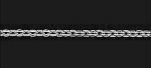 Sterling Silver 18" Light Circle Link Chain