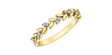 10K Yellow Gold Diamond "Wheat" Ring