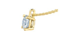 14K Yellow Gold Lab Grown Diamond 4 Claw Pendant with 16"- 18" Chain