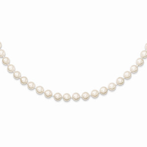 5-5.5MM Fresh Water Pearl 16" Knotted Strand with Sterling Easy Bean Clasp