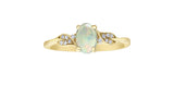 10K Yellow Gold Opal and Diamond Ring