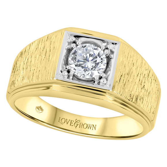 10K Yellow/White Gold Lab Grown Diamond Ring
