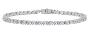 14K White Gold 52 Lab Grown Diamond 7" Tennis Bracelet