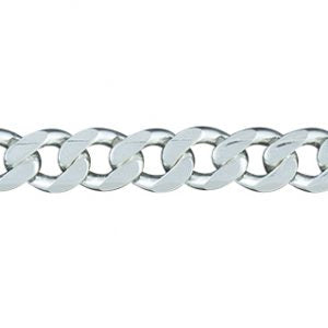 Sterling Silver Medium Heavy Curb 8" Bracelet