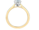 14K Yellow/White Gold Lab Grown Diamond Solitaire Engagement Ring