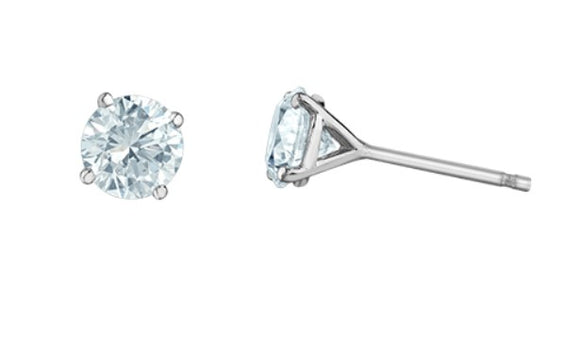 14K White Gold Lab Grown Diamond Stud Earrings