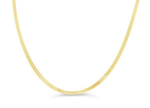 10K Yellow gold 3mm Herringbone Chain 16"-18"