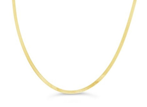 10K Yellow gold 3mm Herringbone Chain 16