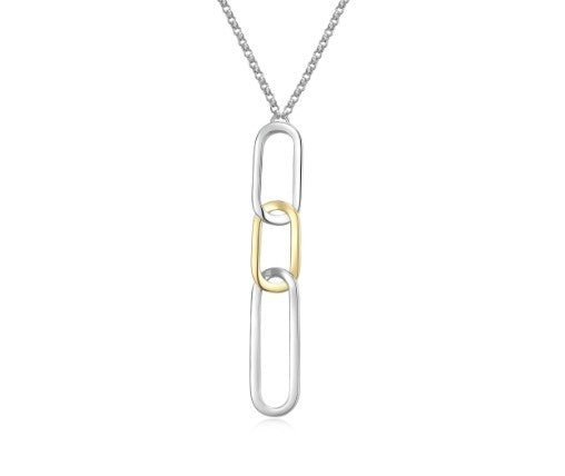 Elle Sterling Silver/Yellow Gold Plate 