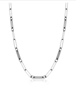 Steelx Stainless Steel 5mm Paperclip Link Necklace 19"