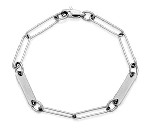 Steelx Stainless Steel 5mm Paperclip Link Bracelet 7.5"