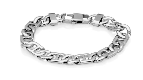 Steelx Stainless Steel 11mm Marine Link Chain Bracelet 8.5