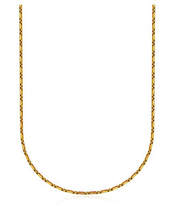 Steelx Stainless Steel/Yellow Gold Plate 2.5mm Fancy Link Necklace 16"+2"