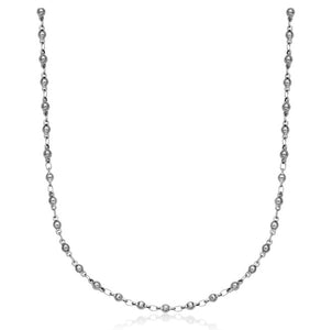 Steelx Stainless Steel 3.5mm Bead Chain Necklace 18"+2"