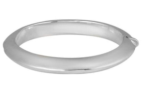 Sterling Silver Hinged Plain Knife Edge Bangle