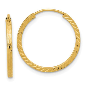 10K Yellow Gold Square Tube D/C Sleeper