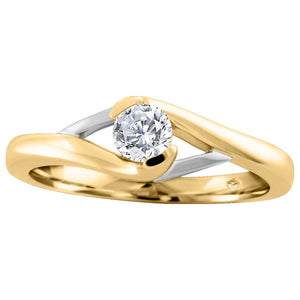 14K Yellow/White Gold Canadian Diamond Solitaire