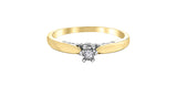 10K Yellow/White Gold "ILLUMINAIRE" Solitaire with Accent Stones Engagement Ring
