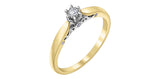 10K Yellow/White Gold "ILLUMINAIRE" Solitaire with Accent Stones Engagement Ring