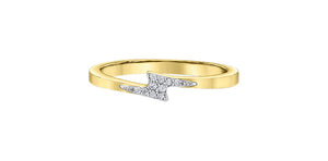 10K Yellow Gold Diamond Offset Band