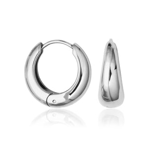 Steelx Stainless Steel 19mm Puffy Huggie Hoops