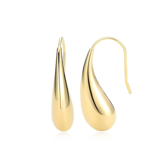 Sterling Silver/18K Yellow Gold Plate Teardrop Ear Wire