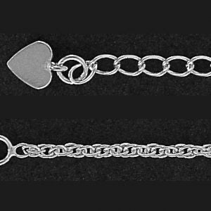 Sterling Silver 9.5" Open Rope Anklet