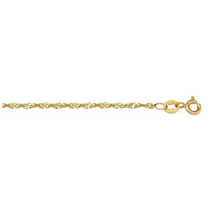 10K Yellow Gold 18"  Light Singapore Chain