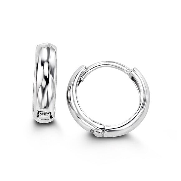 Sterling Silver Small Plain Huggies