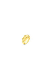 10K Yellow Gold Domed "Croissant" Ring