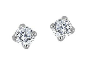 14K White Gold Lab Grown Diamond Stud Earrings