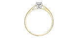 10K Yellow White Gold Mini Oval Halo Ring