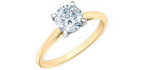 14K Yellow/White Gold Lab Grown Diamond Solitaire Engagement Ring