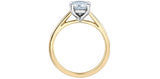 14K Yellow/White Gold Lab Grown Diamond Solitaire Engagement Ring