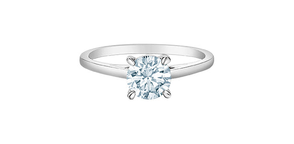 14K White Gold Lab Grown Diamond Engagement Ring