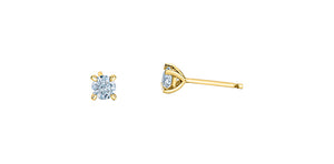 14K Yellow Gold Lab Grown Diamond Stud Earrings