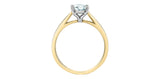 14K Yellow/White Gold Oval Lab Grown Diamond Solitaire Engagement Ring