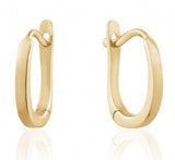 10K Yellow Gold Small Lever Back Hoops