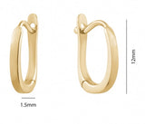 10K Yellow Gold Small Lever Back Hoops