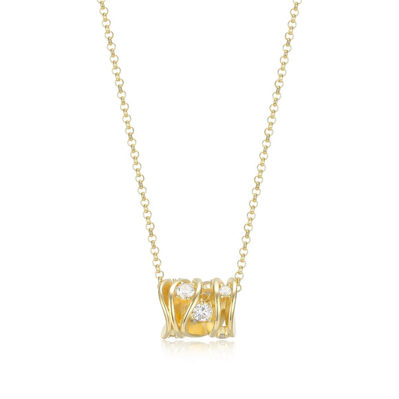 Elle Sterling Silver/Yellow Gold Plate 