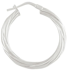 Sterling Silver 40mm Twisted Hoops