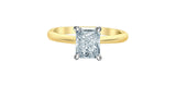 14K Yellow/White Gold Lab Grown Radiant Cut Diamond Engagement Ring