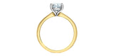 14K Yellow/White Gold Lab Grown Radiant Cut Diamond Engagement Ring