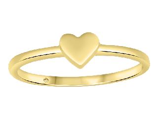 10K Yellow Gold Dainty Heart Ring